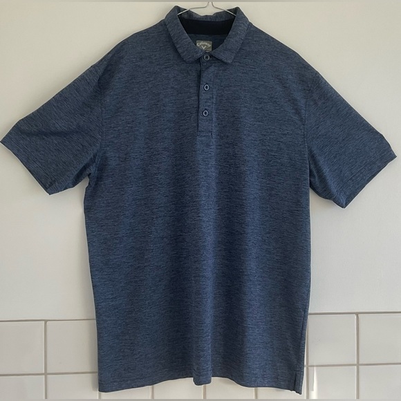 Callaway Opti-Dri Other - Callaway Opti-DRI Men’s Heather Navy Polo Shirt for Men SZ: L.